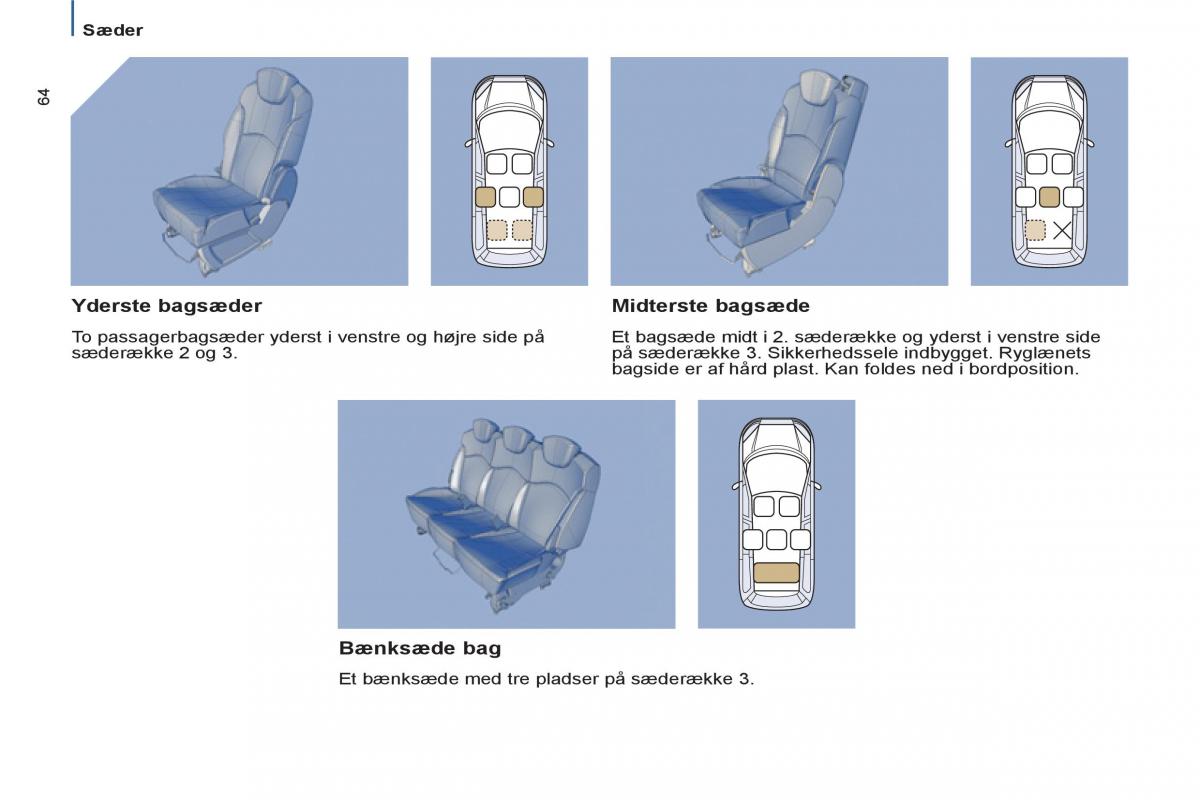 Peugeot 807 Bilens instruktionsbog / page 66