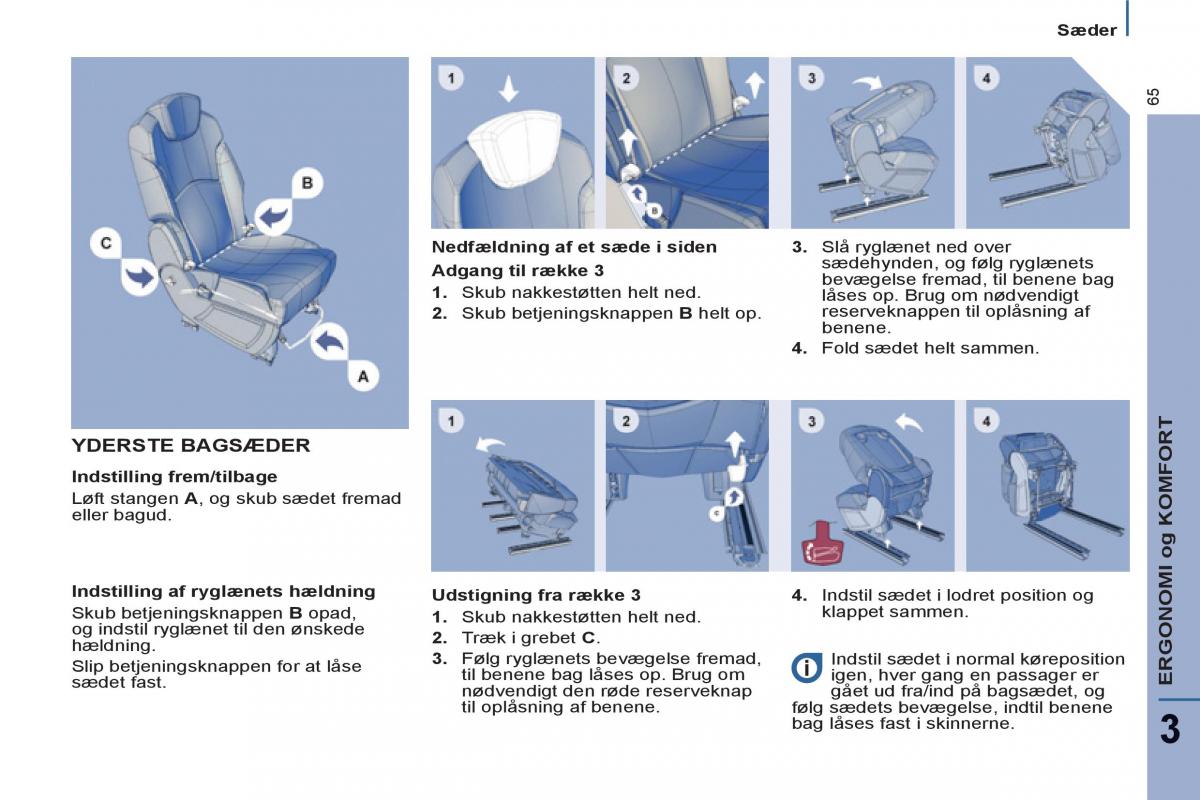 Peugeot 807 Bilens instruktionsbog / page 67