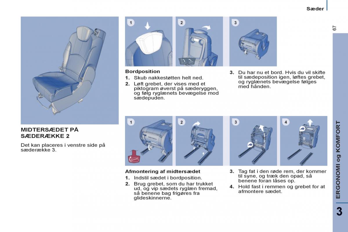 Peugeot 807 Bilens instruktionsbog / page 69