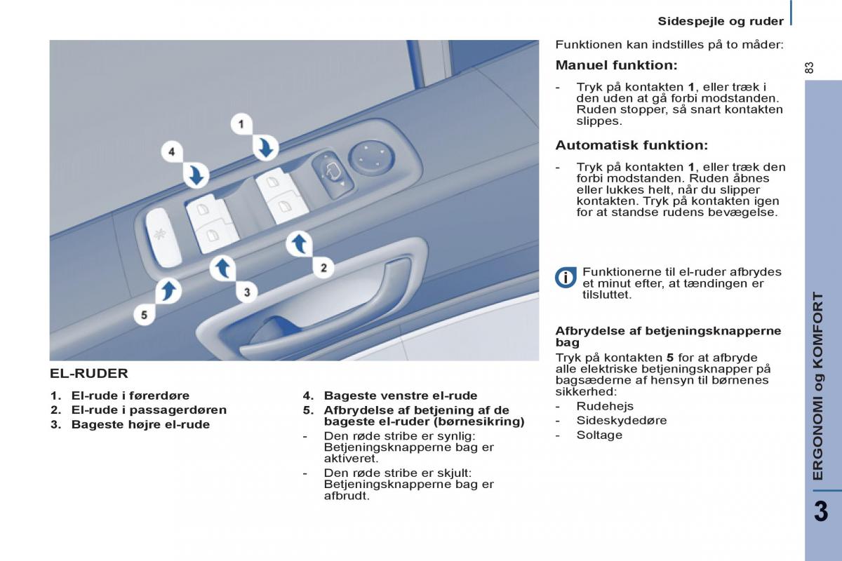 Peugeot 807 Bilens instruktionsbog / page 85