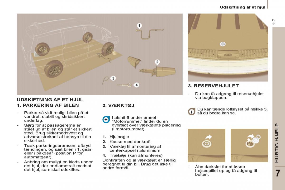 Peugeot 807 Bilens instruktionsbog / page 119