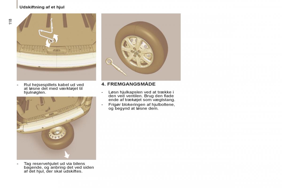 Peugeot 807 Bilens instruktionsbog / page 120