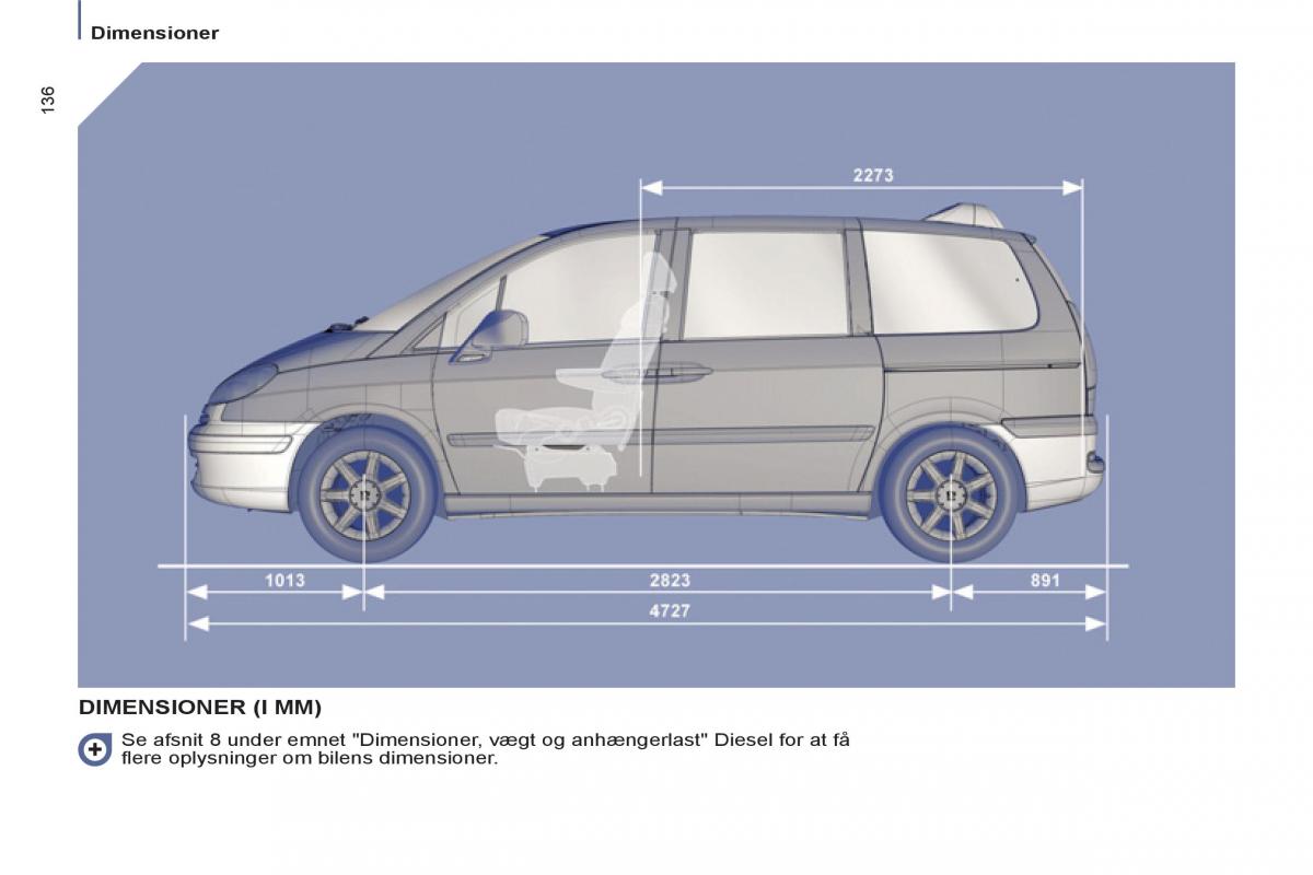 Peugeot 807 Bilens instruktionsbog / page 138