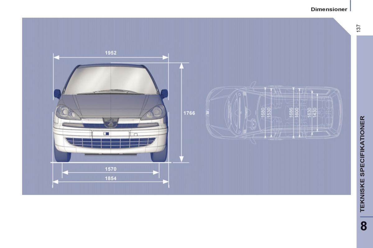 Peugeot 807 Bilens instruktionsbog / page 139