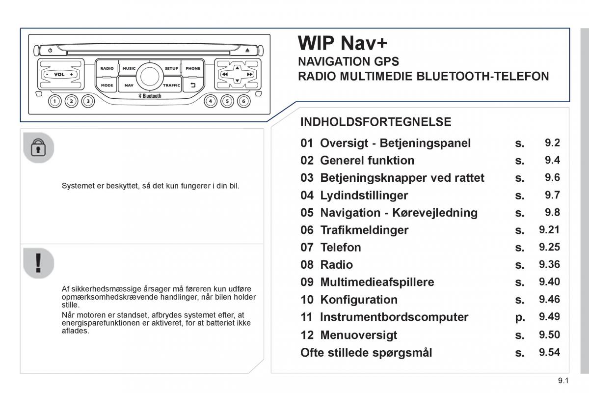 Peugeot 807 Bilens instruktionsbog / page 141