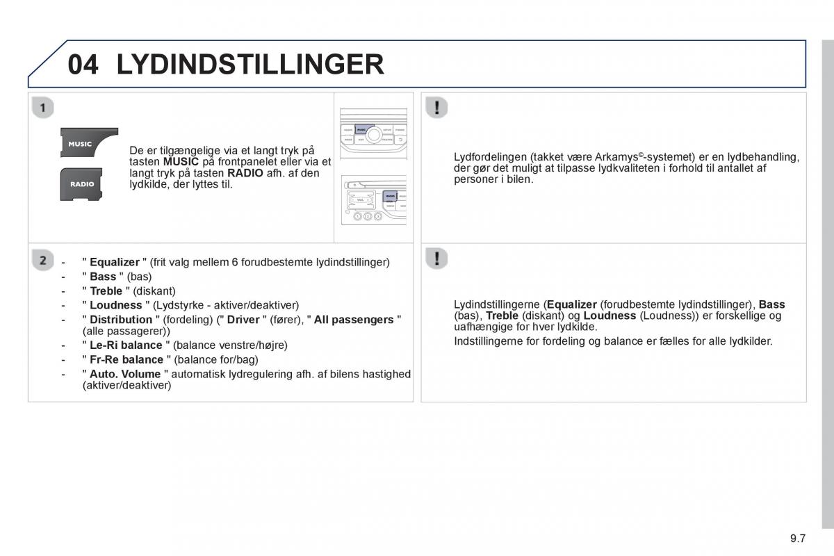 Peugeot 807 Bilens instruktionsbog / page 147