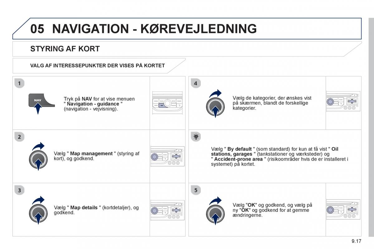 Peugeot 807 Bilens instruktionsbog / page 157