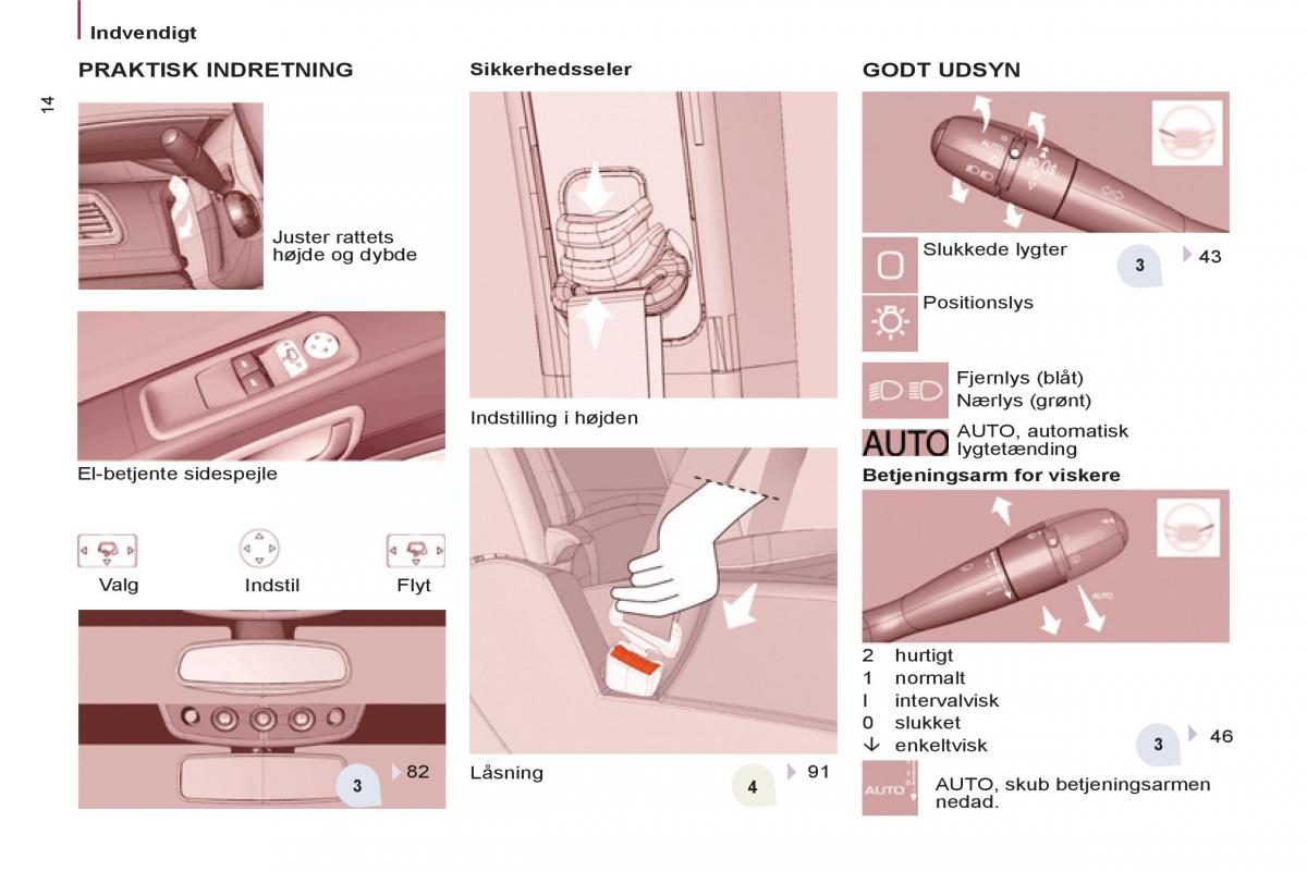 Peugeot 807 Bilens instruktionsbog / page 16