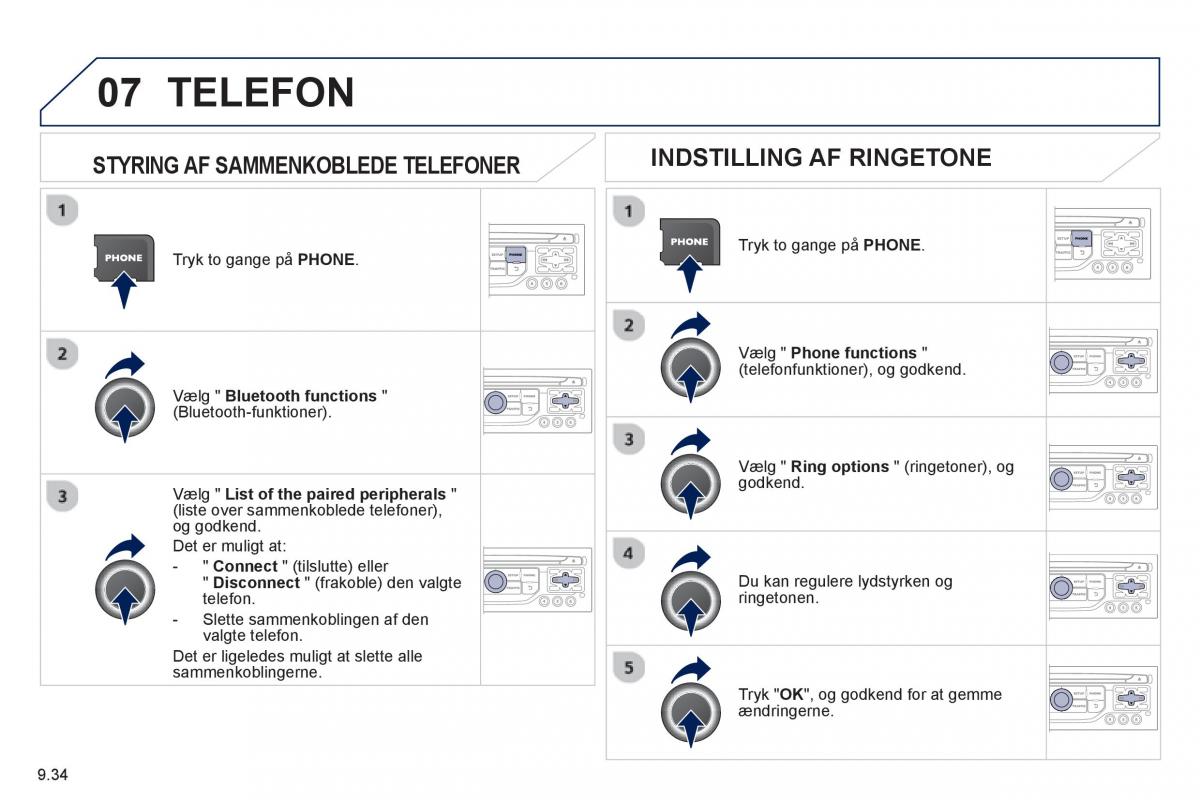 Peugeot 807 Bilens instruktionsbog / page 174