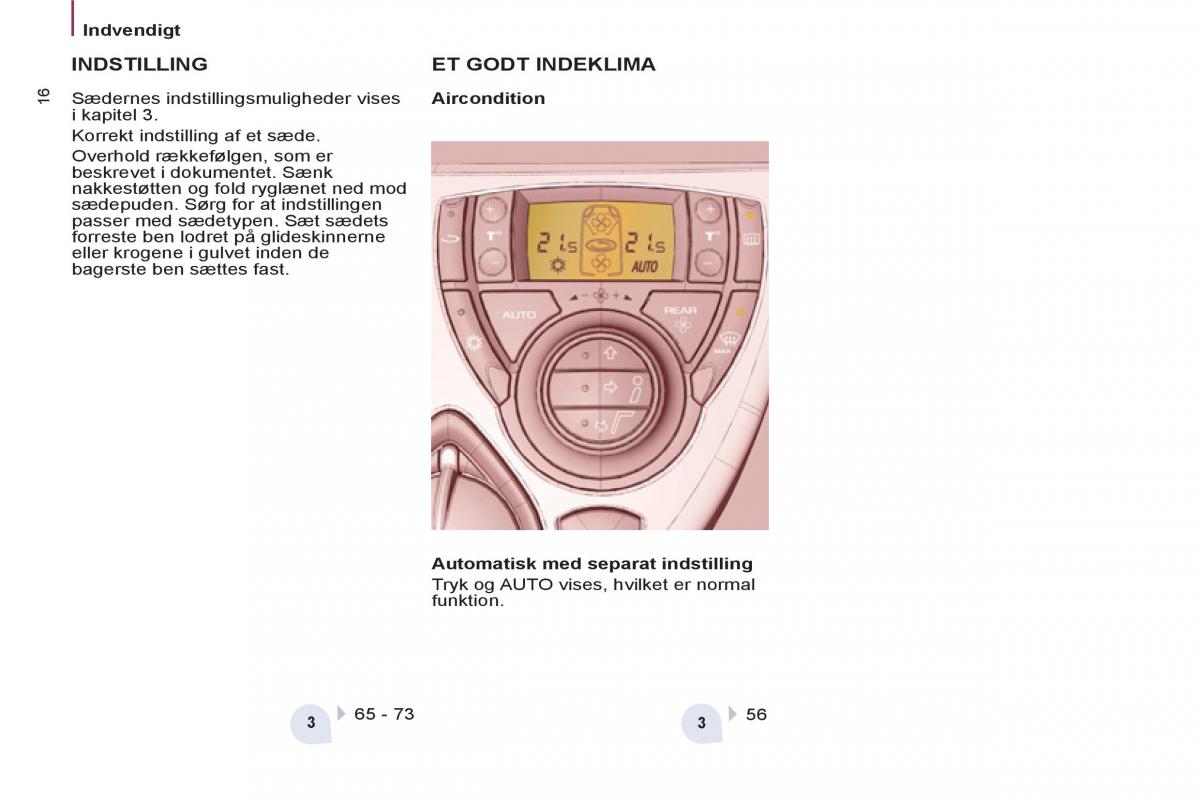 Peugeot 807 Bilens instruktionsbog / page 18