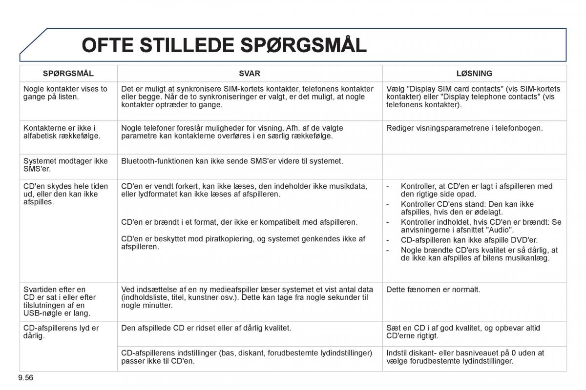 Peugeot 807 Bilens instruktionsbog / page 196