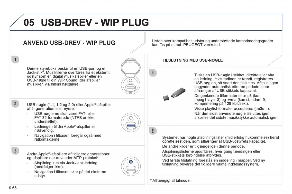 Peugeot 807 Bilens instruktionsbog / page 208