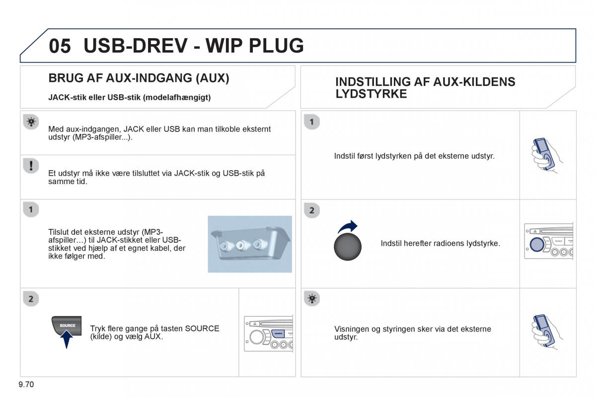 Peugeot 807 Bilens instruktionsbog / page 210