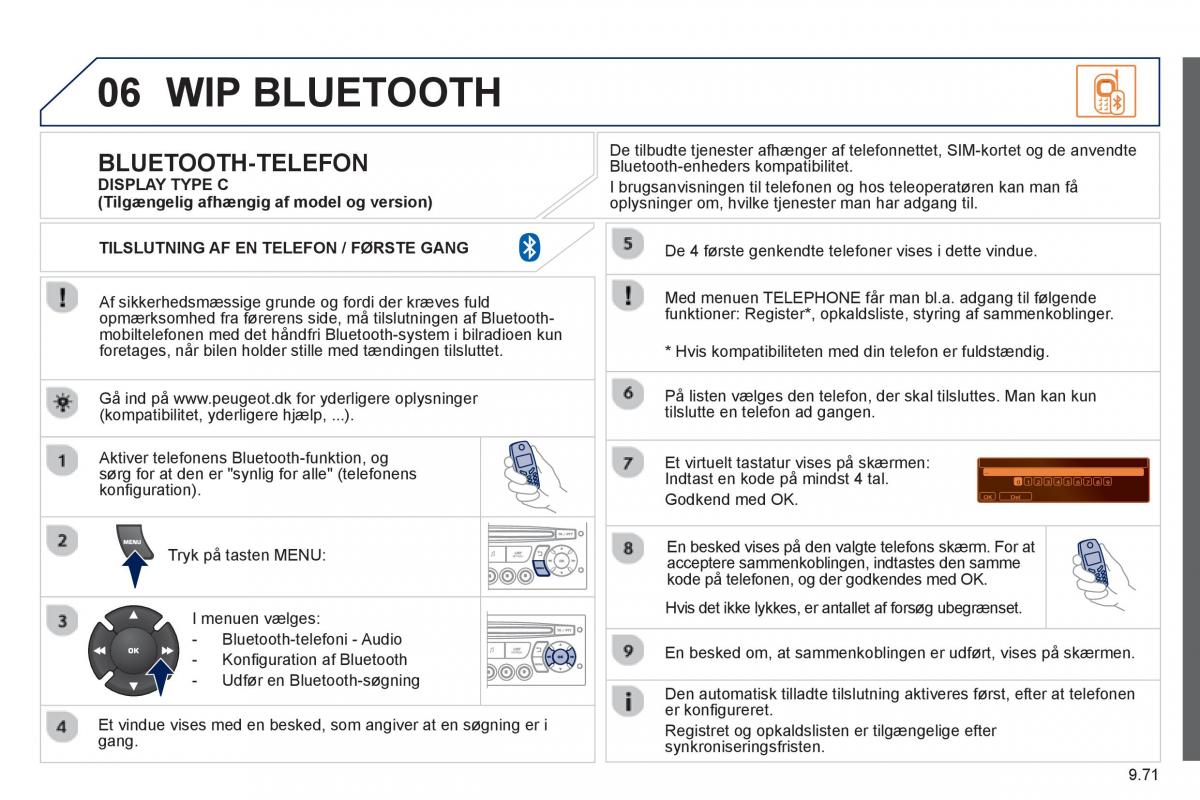 Peugeot 807 Bilens instruktionsbog / page 211