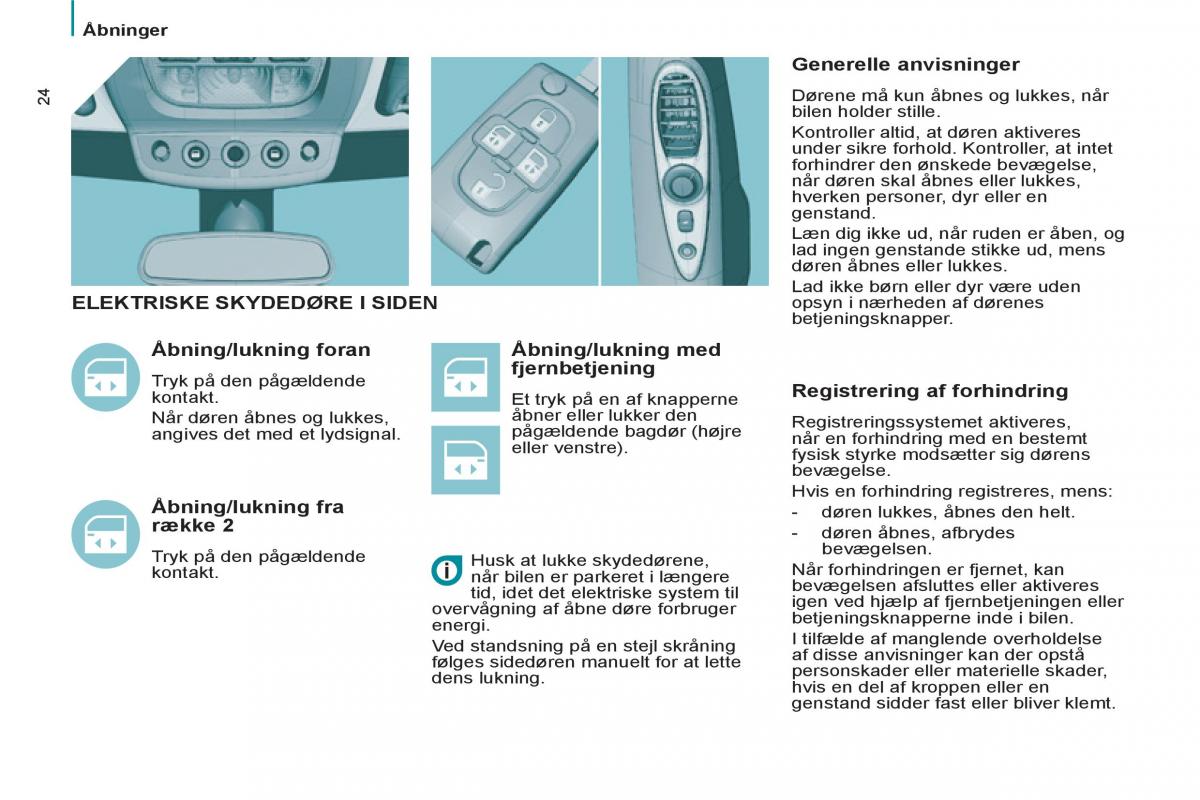 Peugeot 807 Bilens instruktionsbog / page 26