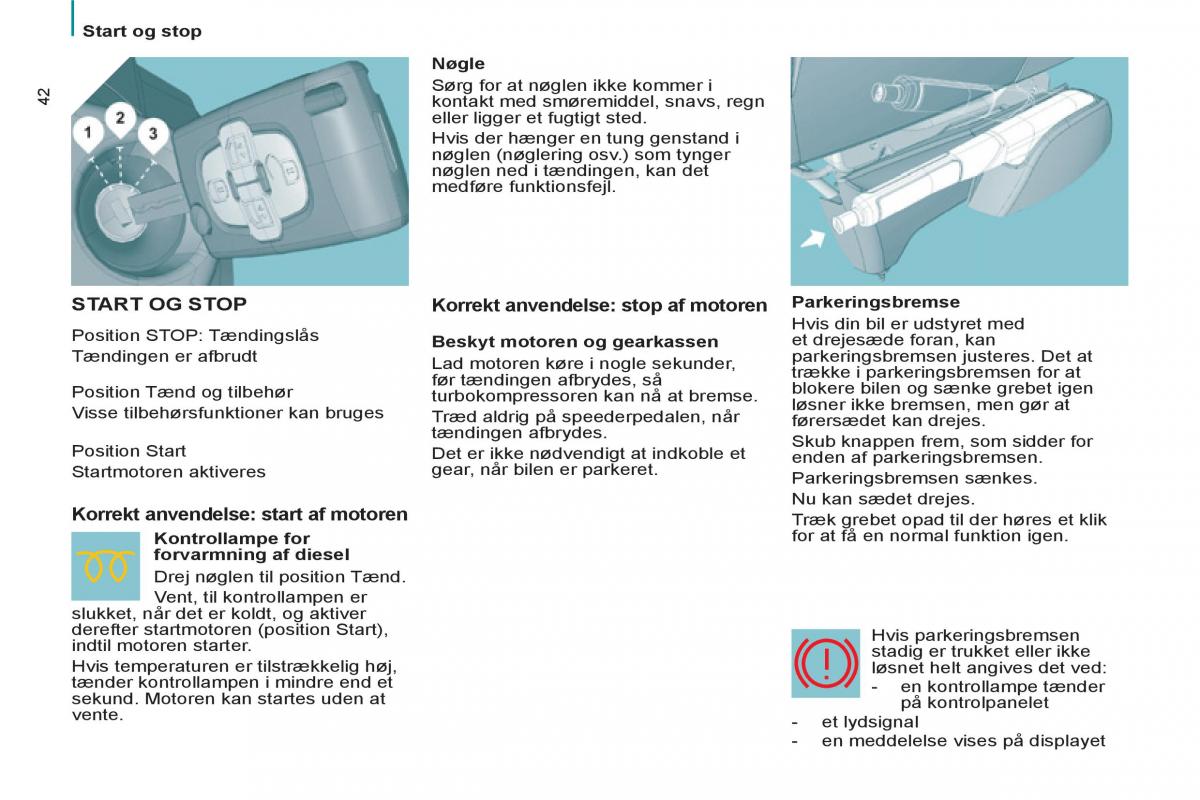 Peugeot 807 Bilens instruktionsbog / page 44