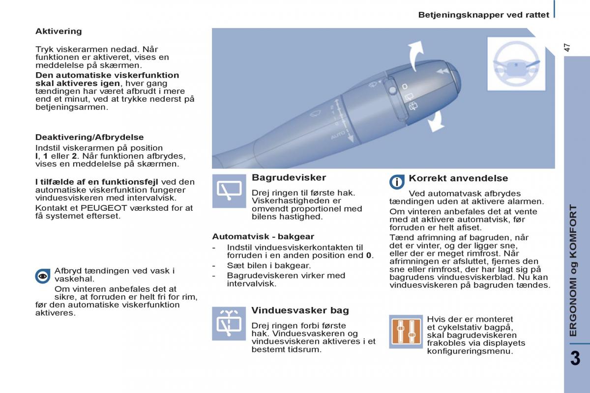 Peugeot 807 Bilens instruktionsbog / page 49