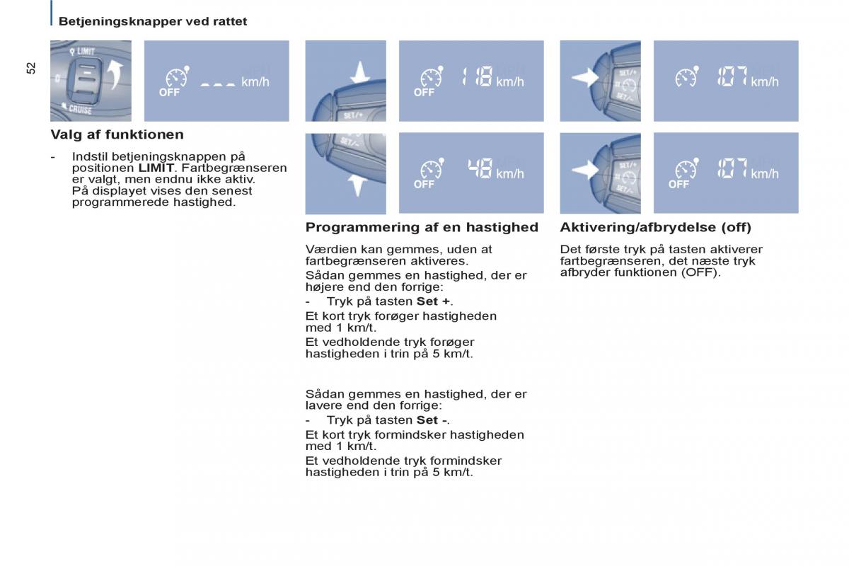 Peugeot 807 Bilens instruktionsbog / page 54