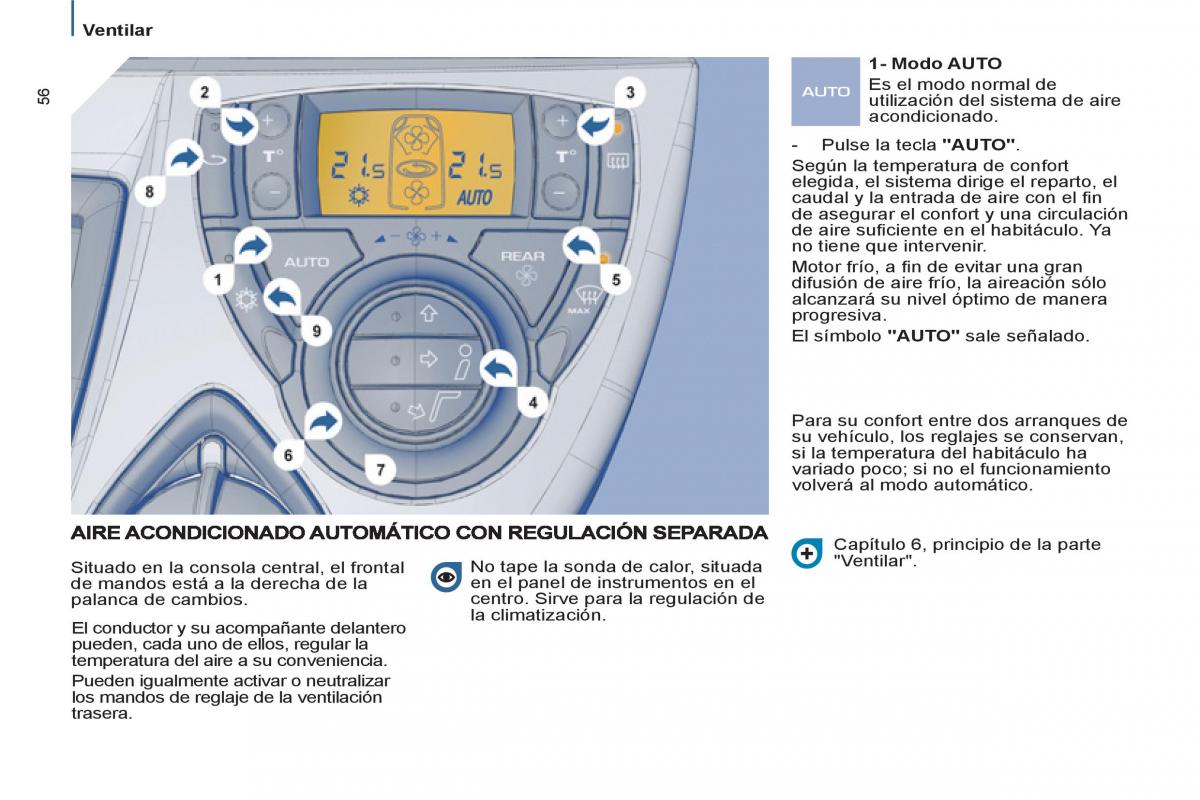 Peugeot 807 manual del propietario / page 58