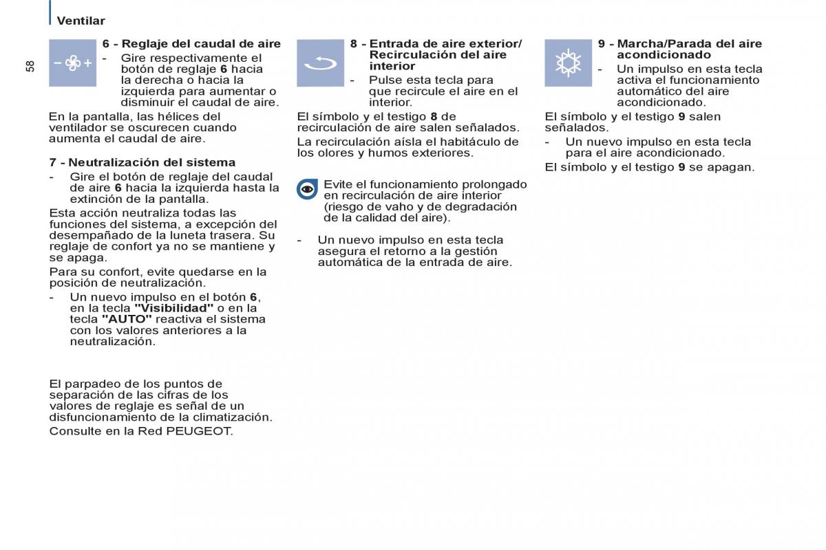 Peugeot 807 manual del propietario / page 60