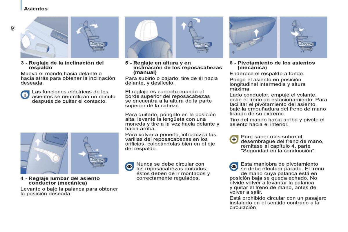 Peugeot 807 manual del propietario / page 64