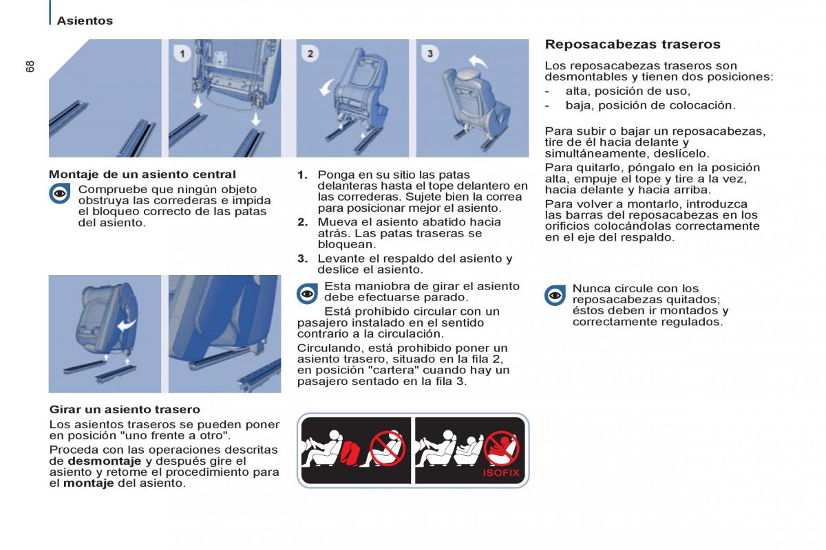 Peugeot 807 manual del propietario / page 70