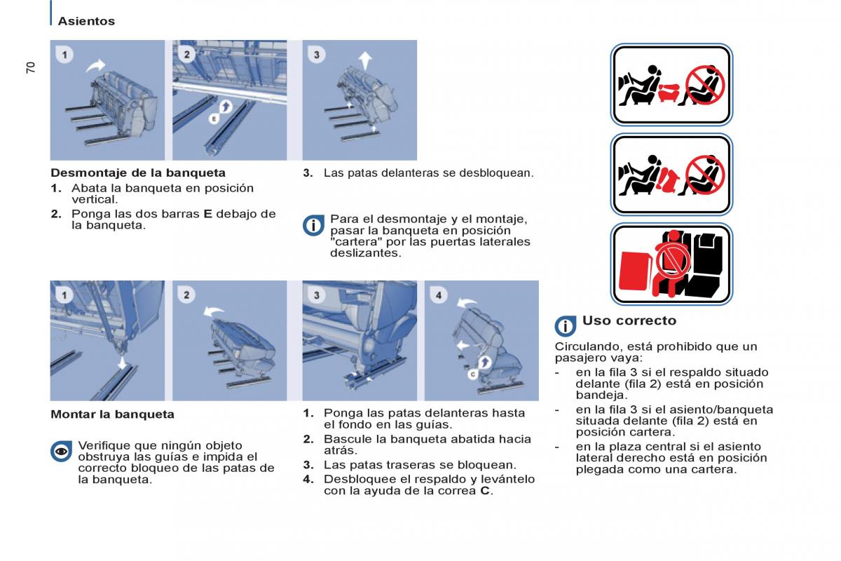 Peugeot 807 manual del propietario / page 72