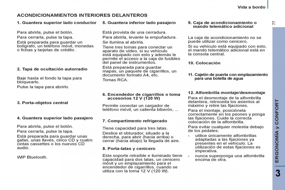 Peugeot 807 manual del propietario / page 79