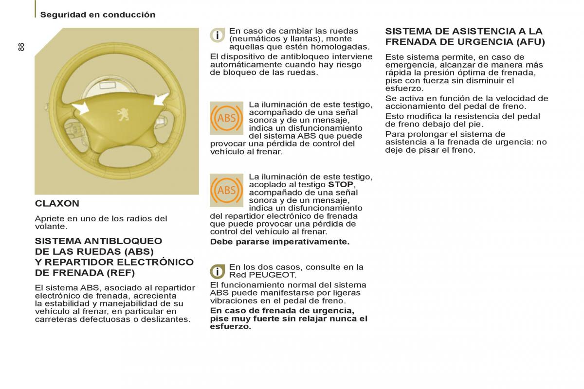 Peugeot 807 manual del propietario / page 90