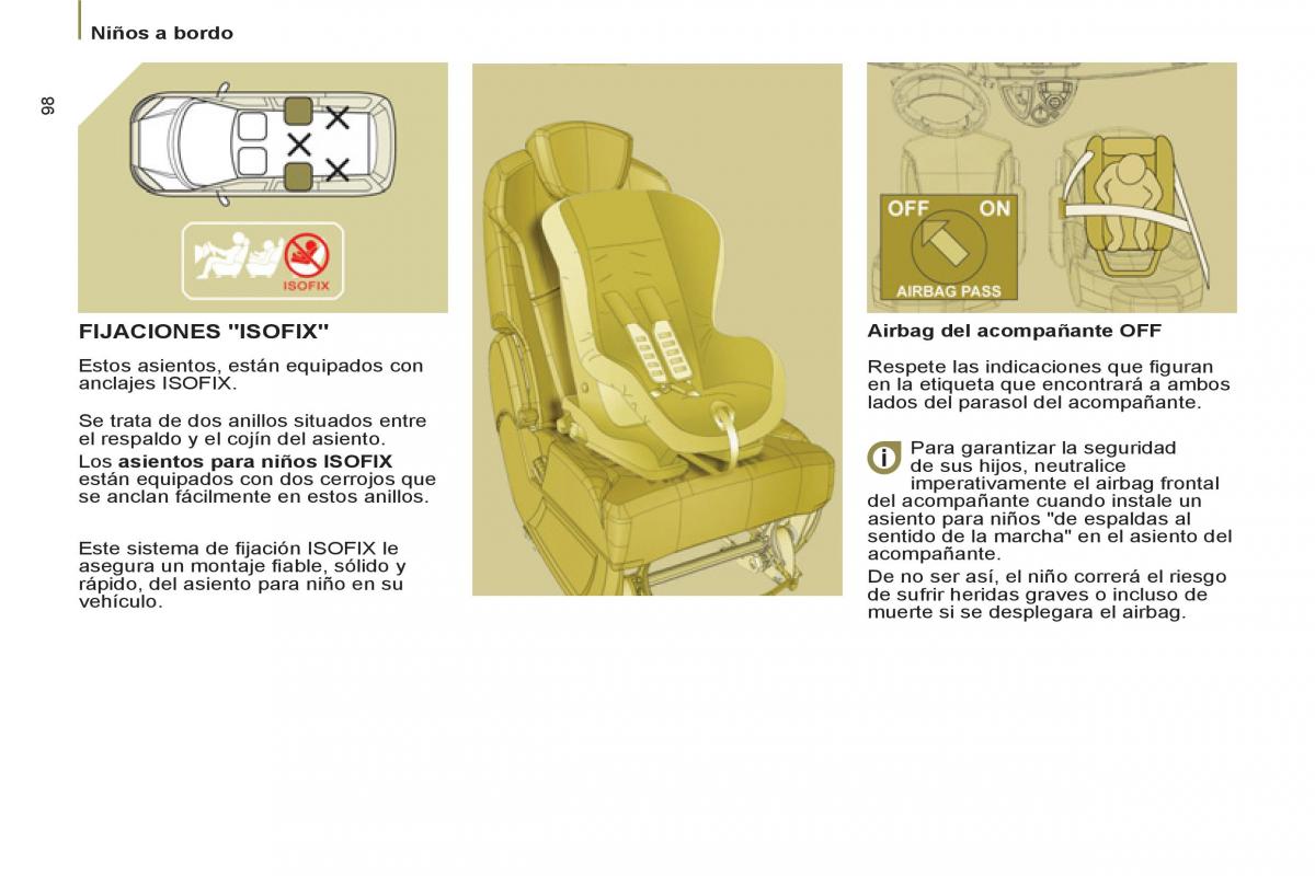 Peugeot 807 manual del propietario / page 100