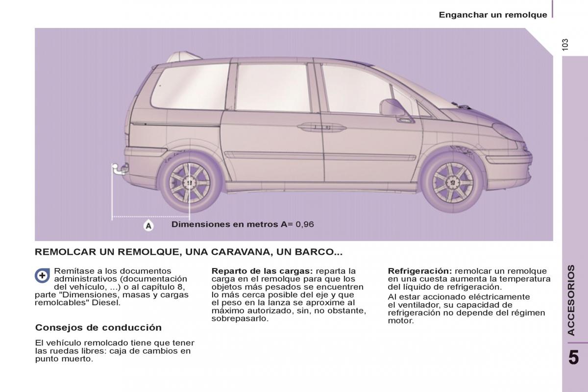 Peugeot 807 manual del propietario / page 105