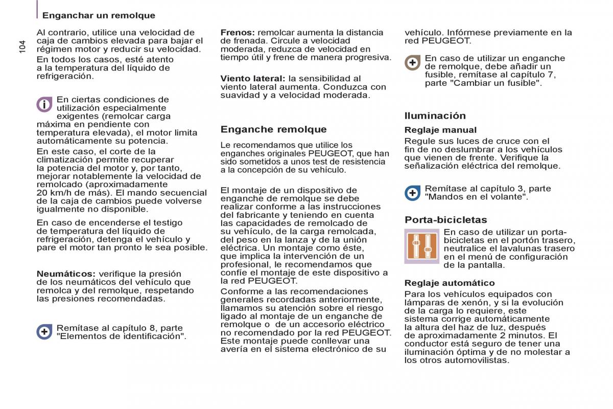 Peugeot 807 manual del propietario / page 106