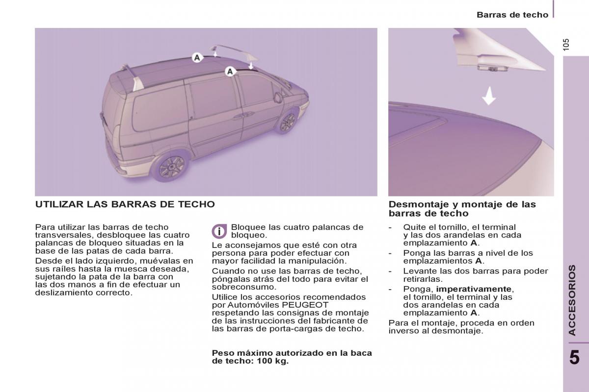 Peugeot 807 manual del propietario / page 107