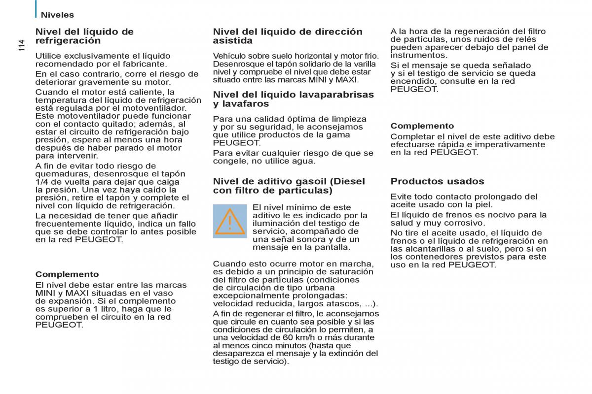 Peugeot 807 manual del propietario / page 116