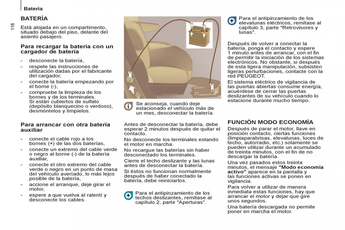 Peugeot 807 manual del propietario / page 118