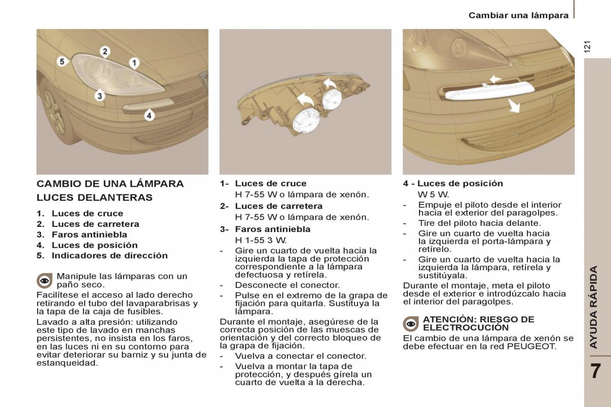 Peugeot 807 manual del propietario / page 123