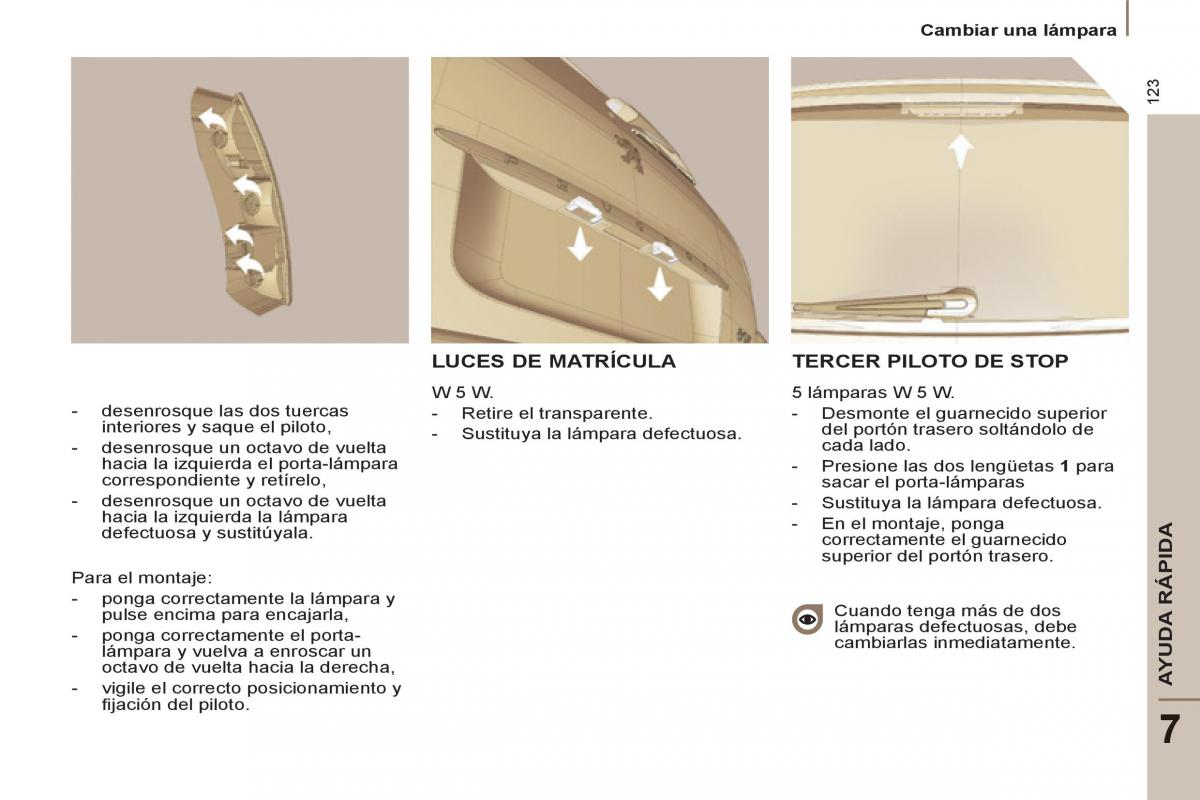 Peugeot 807 manual del propietario / page 125