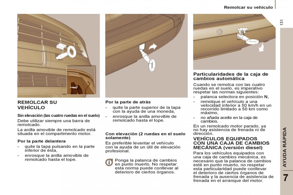 Peugeot 807 manual del propietario / page 133