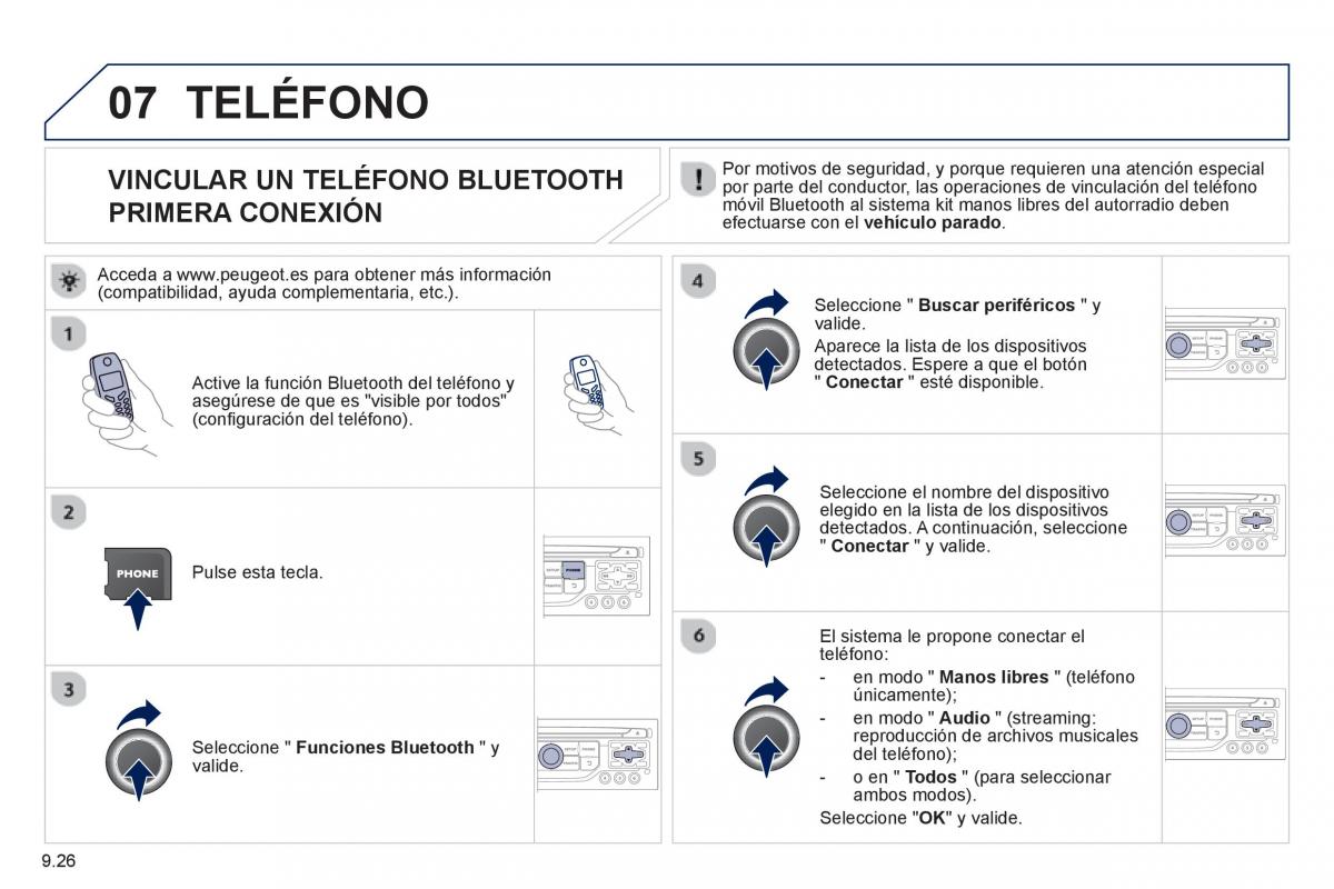 Peugeot 807 manual del propietario / page 166