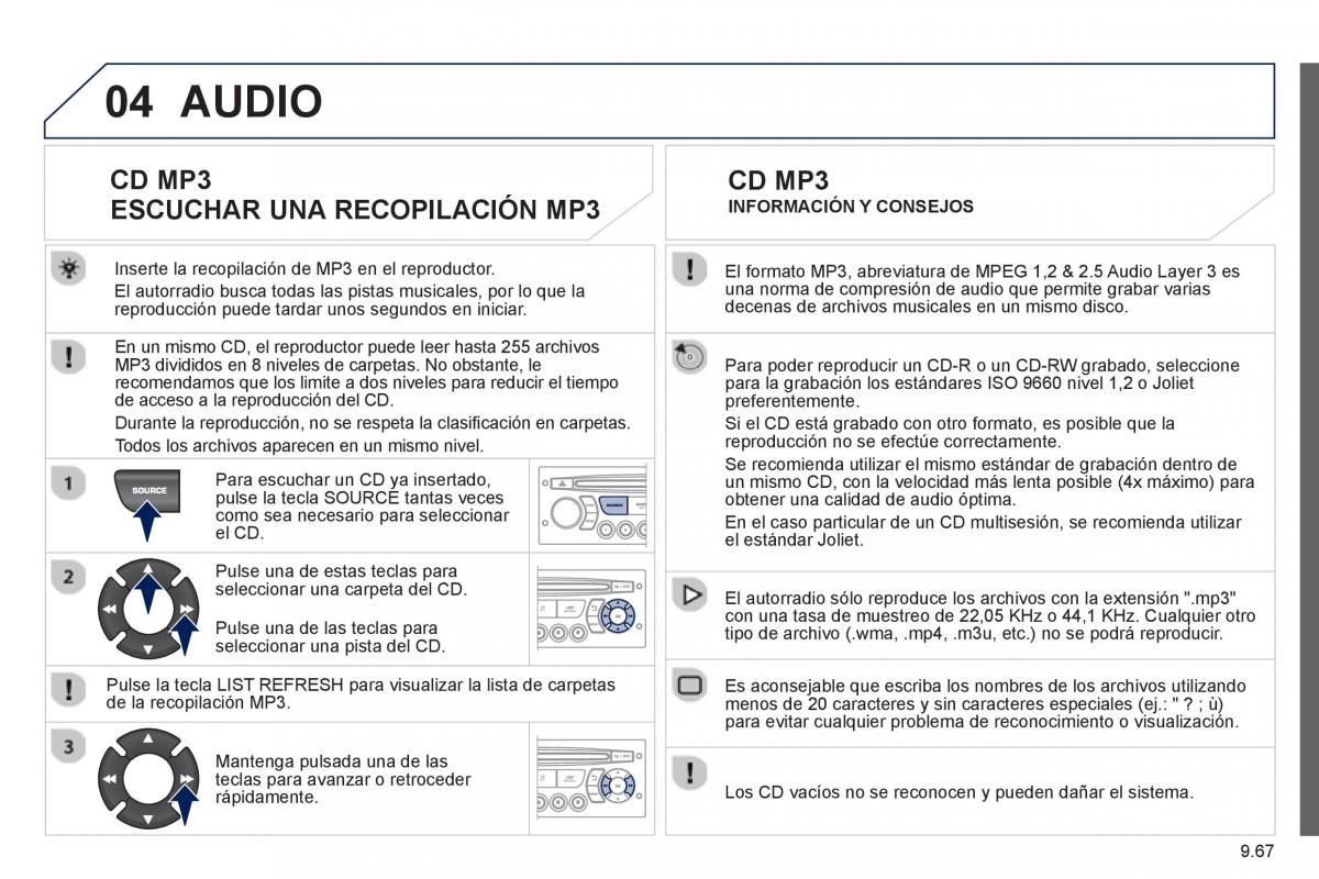 Peugeot 807 manual del propietario / page 207