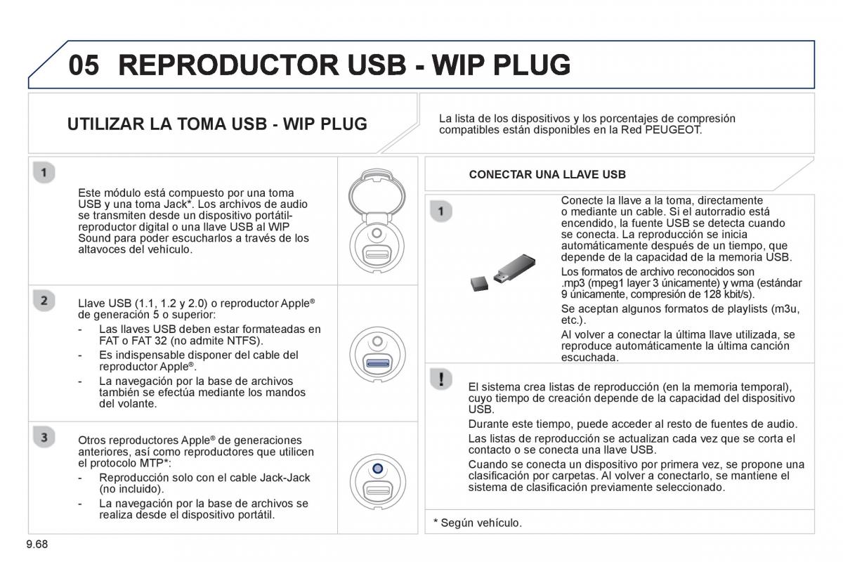 Peugeot 807 manual del propietario / page 208