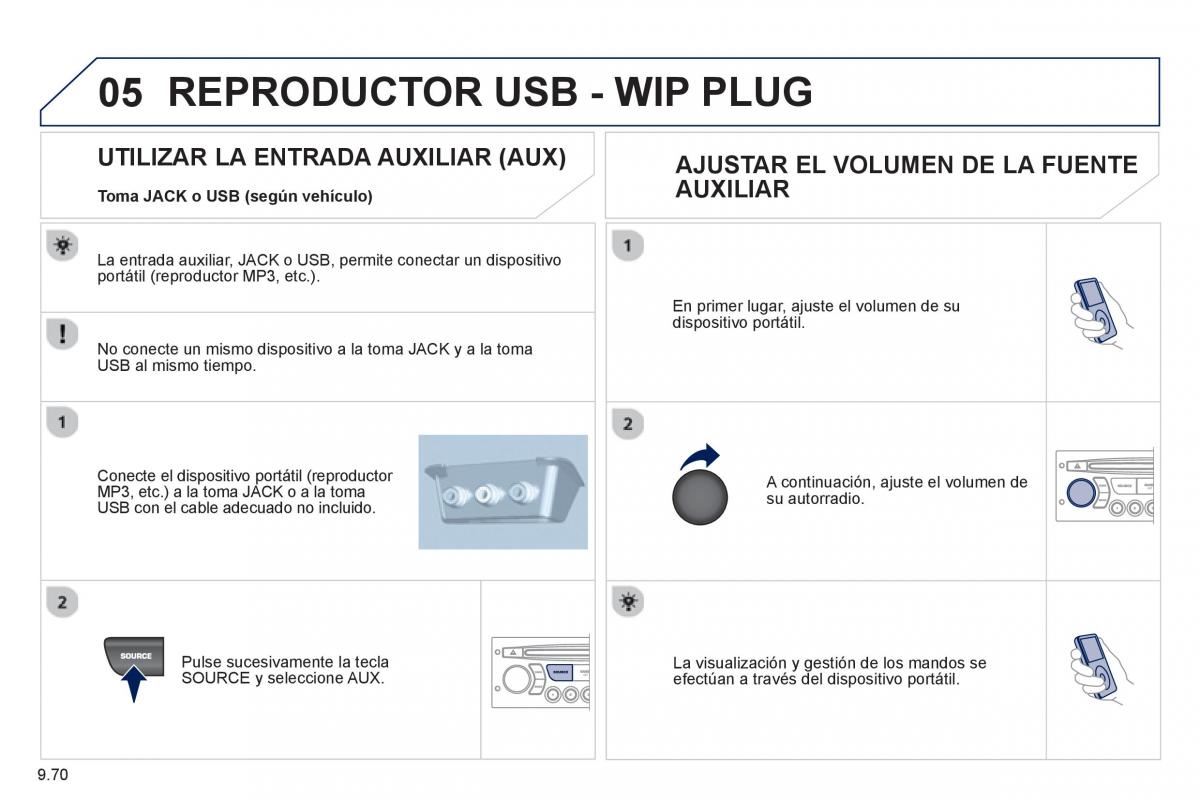 Peugeot 807 manual del propietario / page 210