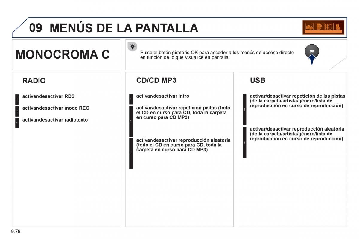 Peugeot 807 manual del propietario / page 218