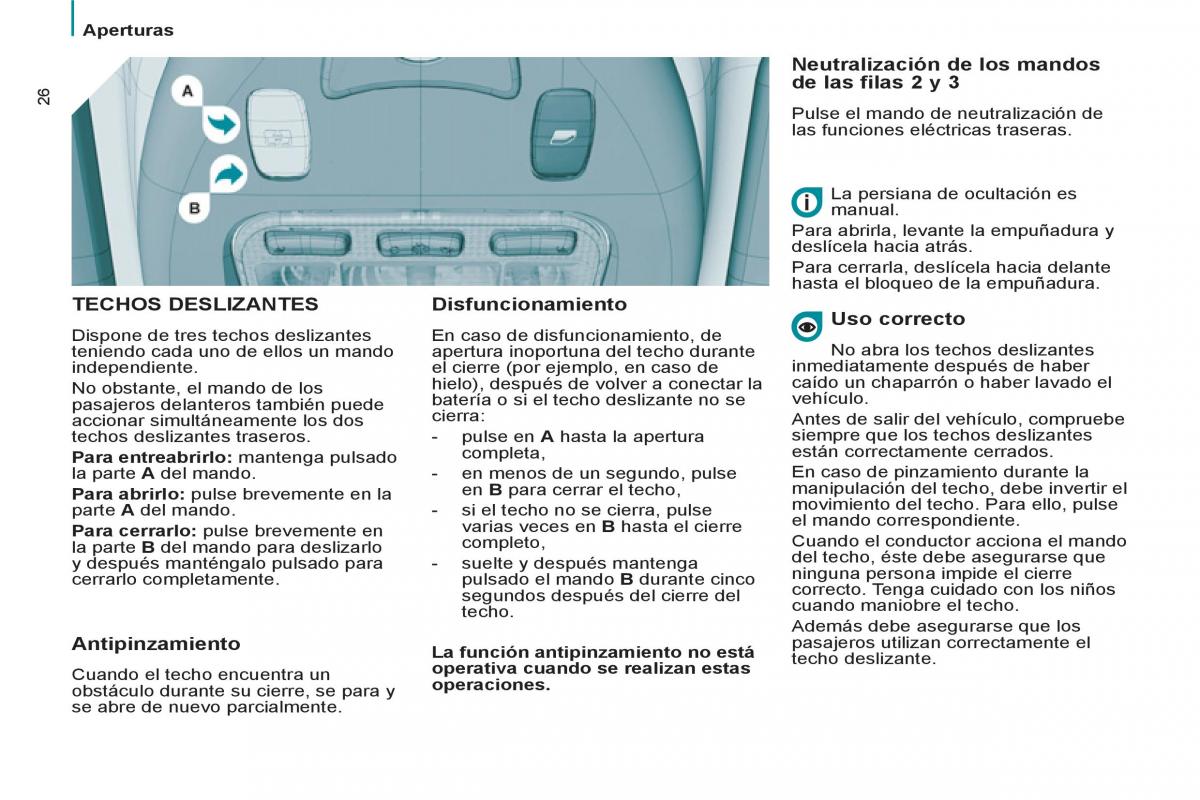 Peugeot 807 manual del propietario / page 28