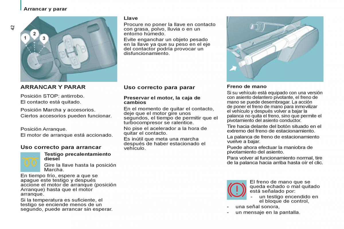 Peugeot 807 manual del propietario / page 44