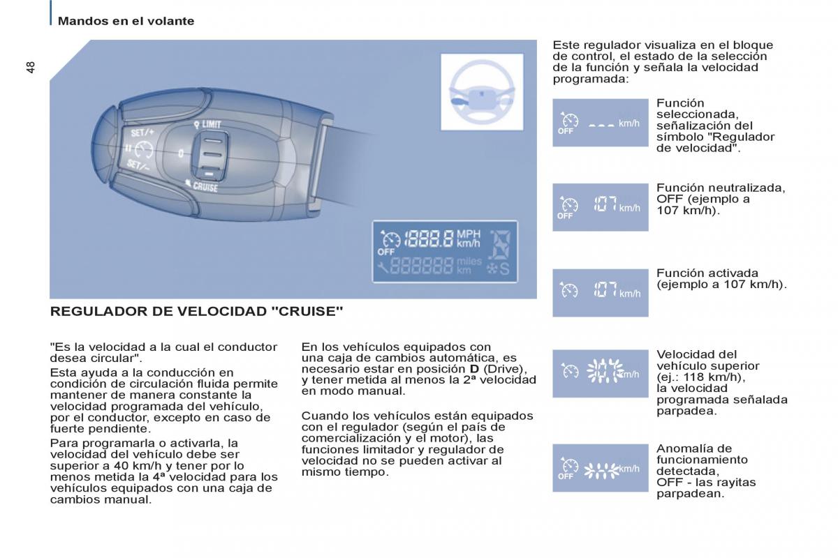 Peugeot 807 manual del propietario / page 50