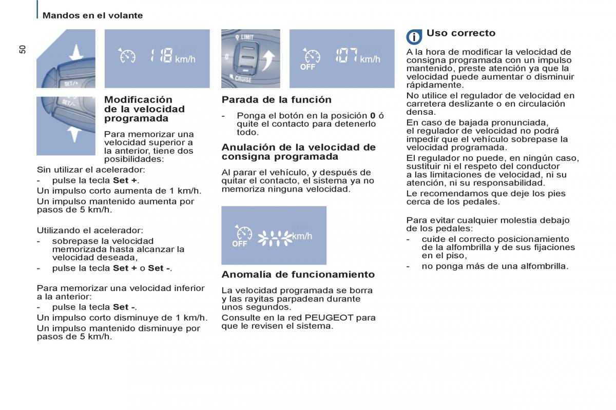 Peugeot 807 manual del propietario / page 52