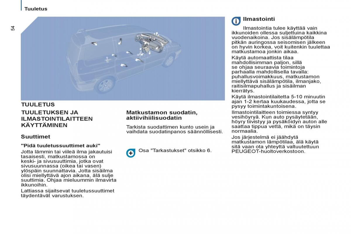 Peugeot 807 omistajan kasikirja / page 56