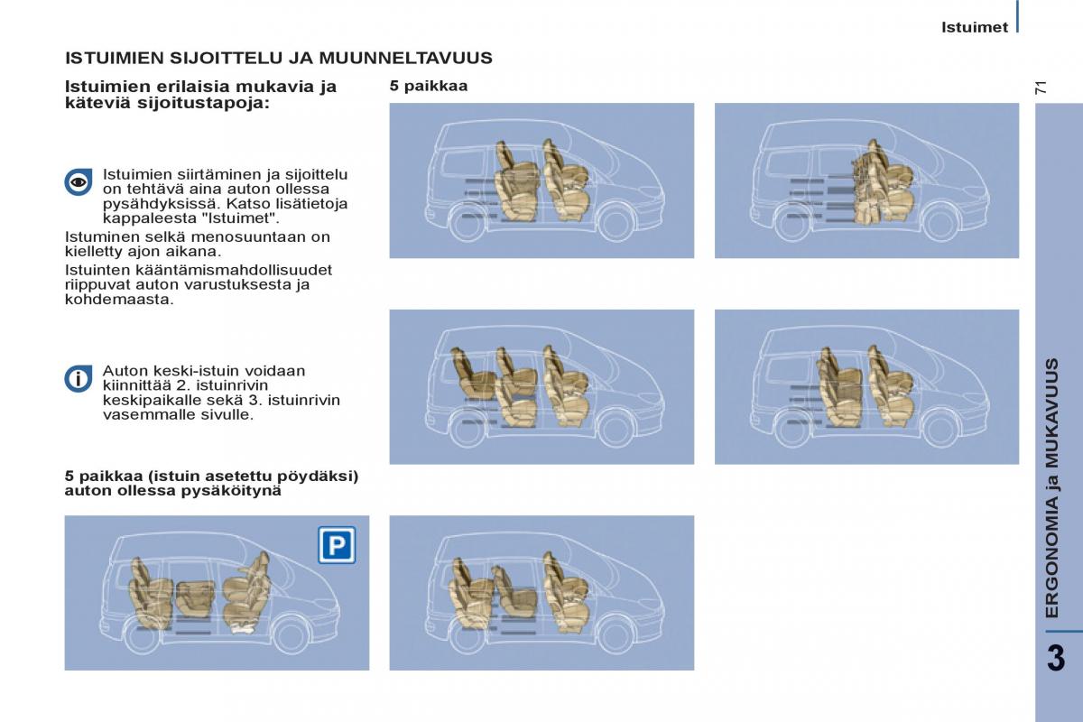 Peugeot 807 omistajan kasikirja / page 73