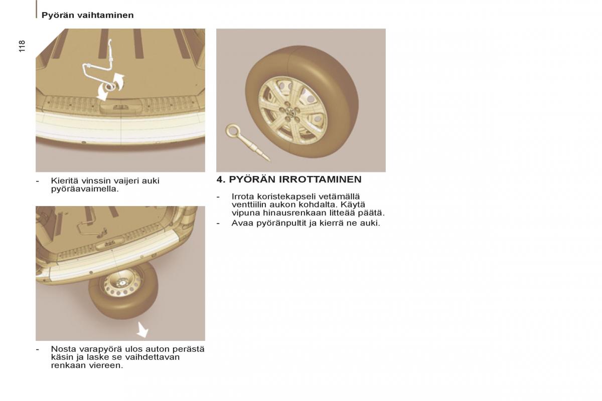 Peugeot 807 omistajan kasikirja / page 120